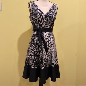 NINE WEST Summer Cotton Dress black and white Size 12